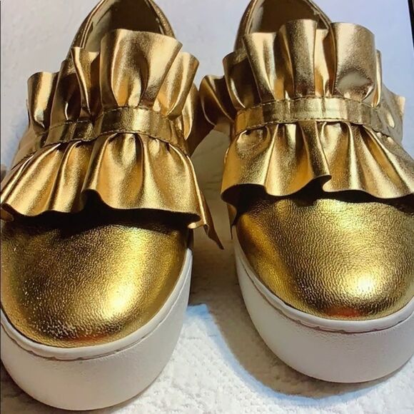 Michael MK gold slip on shoes, 9 - Picture 2 of 8
